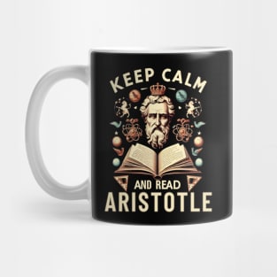 Aristotle art and quote for stoicism lovers Mug